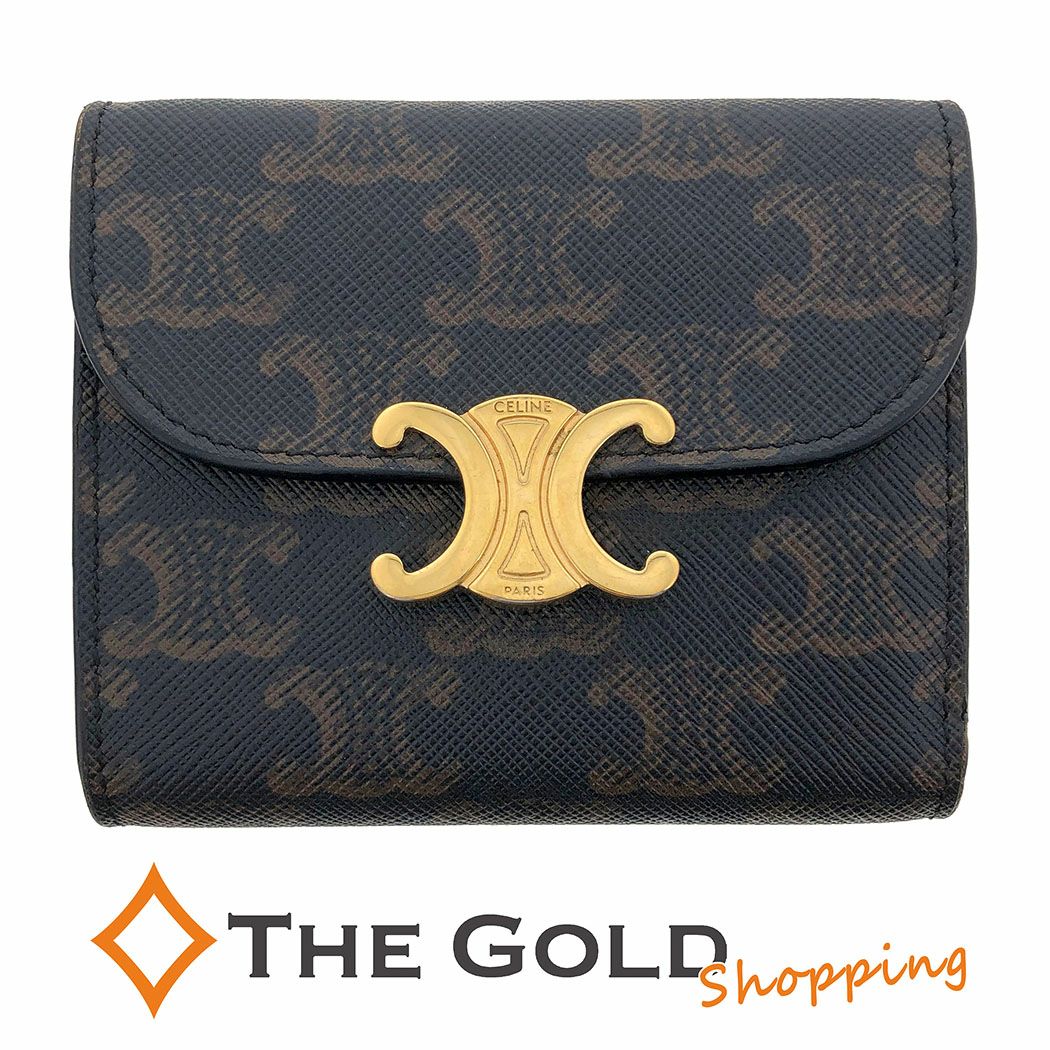 CELINE スモールフラップウォレットトリオンフ トリオンフキャンバス
