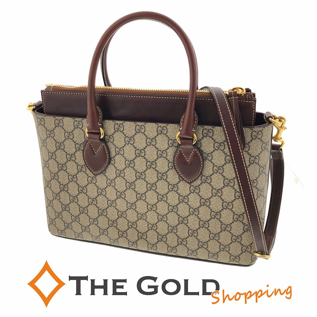 レディース GUCCI グッチ GGスプリーム ハンド トートバッグ 
