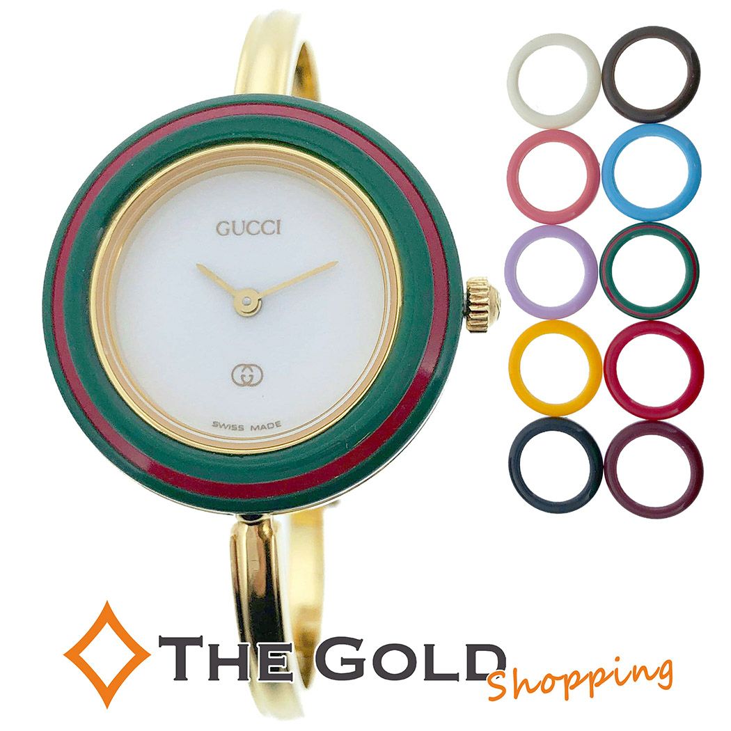 GUCCI チェンジベゼル ウォッチ 1100-L 電池交換済 グッチ 腕時計