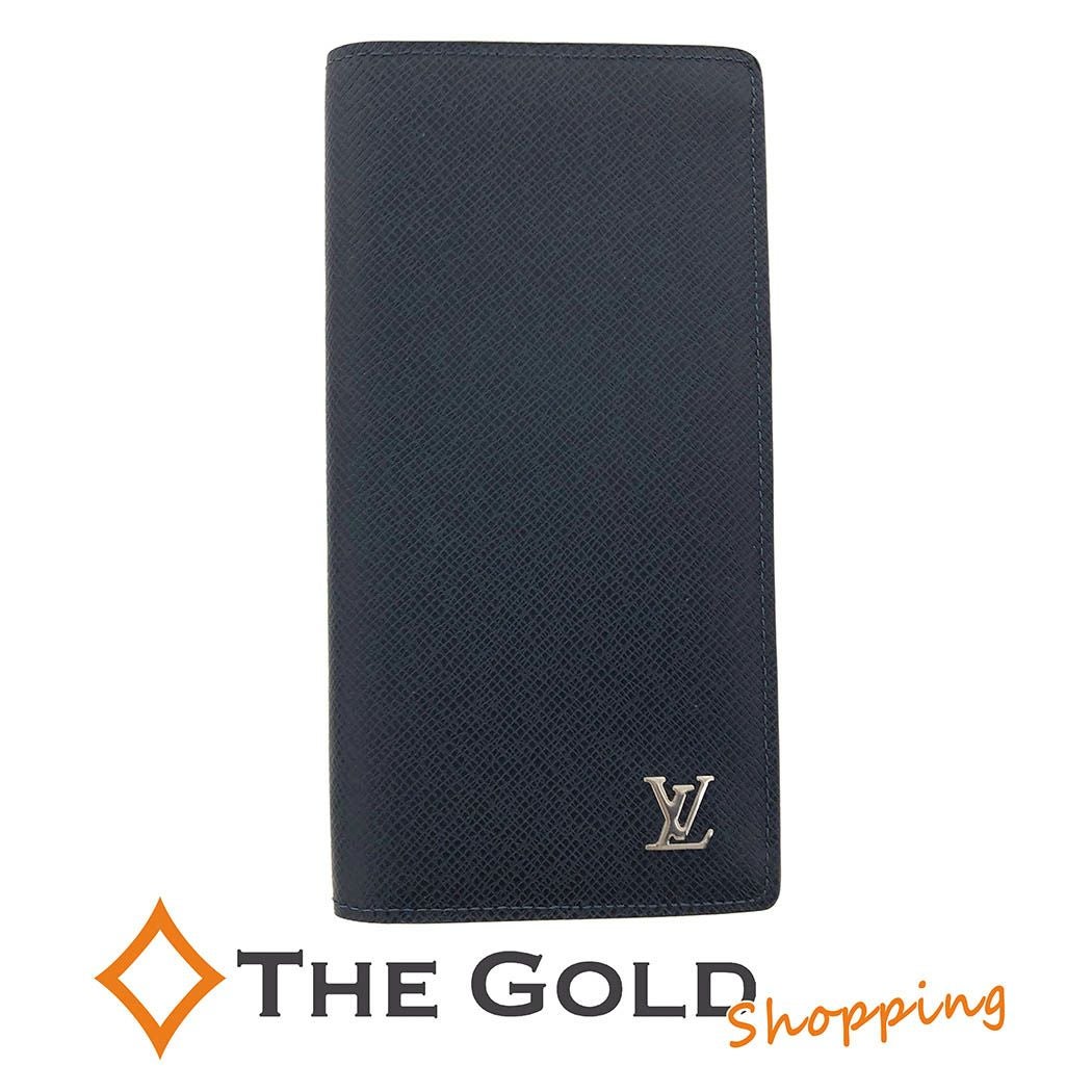 ルイヴィトン LOUIS VUITTON ポルトフォイユ・ブラザ M30292 タイガ ロングウォレット 2つ折り 長財布 タイガレザー ネイビー ルイヴィトン ポルトフォイユブラザ M30292 タイガ ネイビー シルバー
