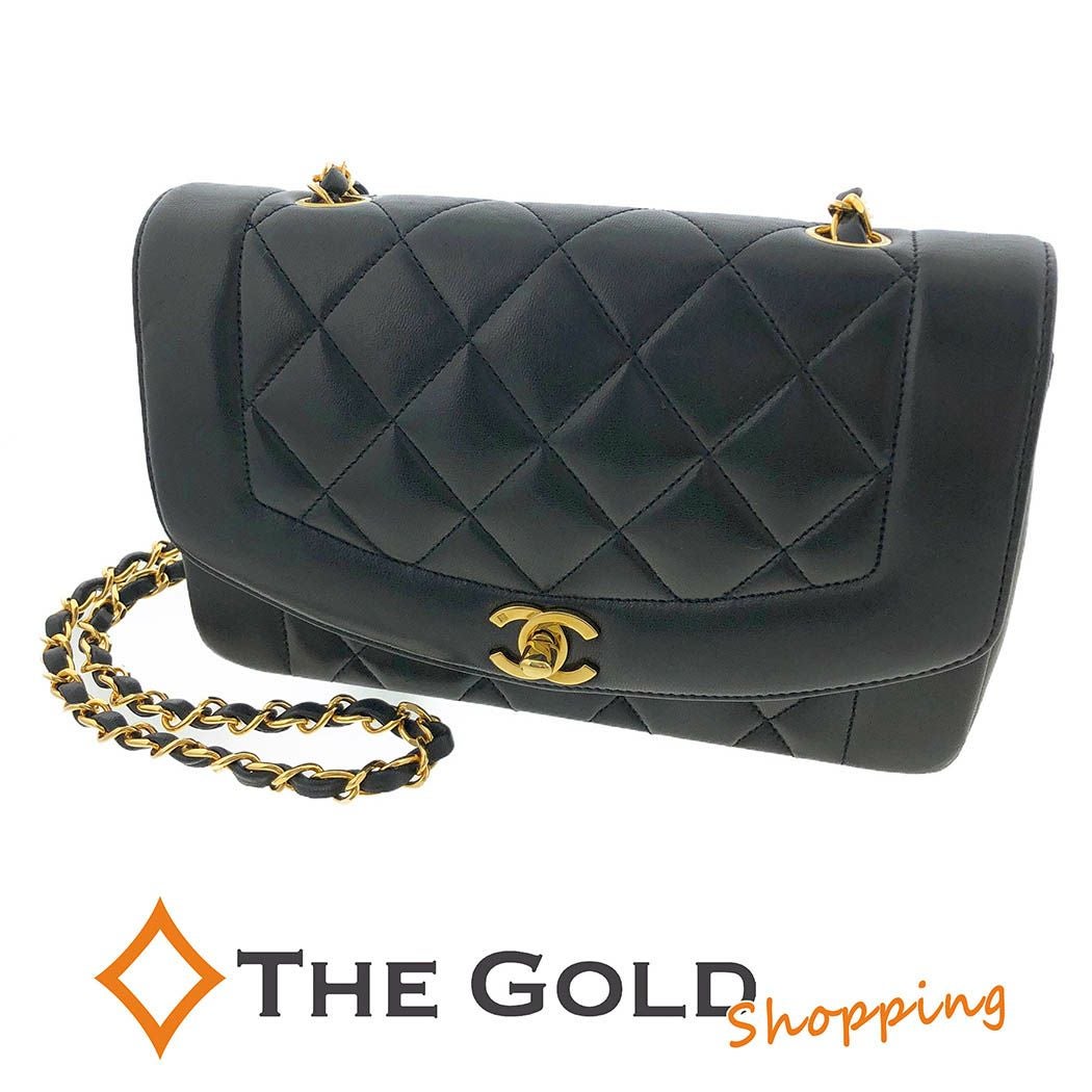 CHANEL マトラッセ ダイアナ 22cm チェーンショルダーバッグ