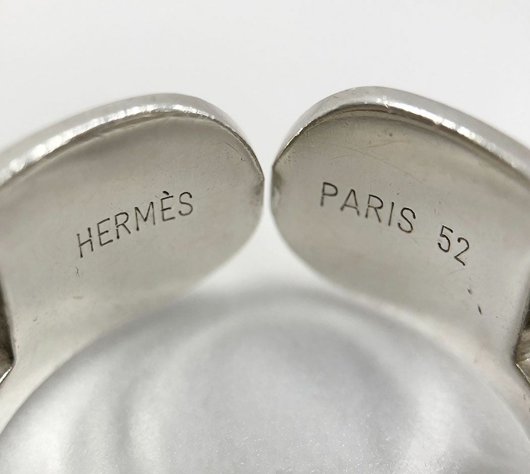 HERMES シェーヌダンクル アンシェネ リング #52 12号 コンビ SV 925