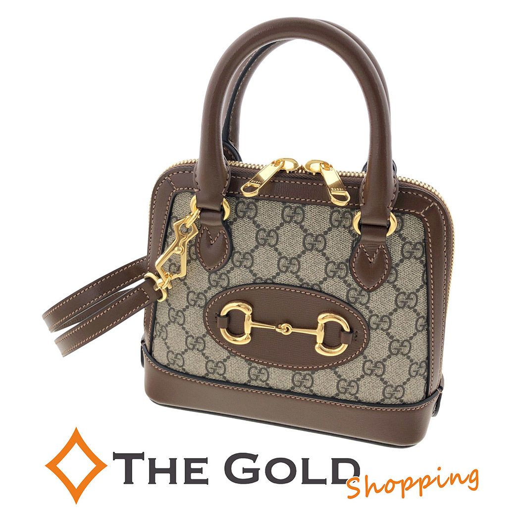 美品 GUCCI グッチ ホースビット 1955 640716 ショルダーバッグ GGスプリームキャンバス ベージュ レディース【中古】【送料無料】 GUCCI ホースビット1955 ミニトップハンドルバッグ 640716 GG