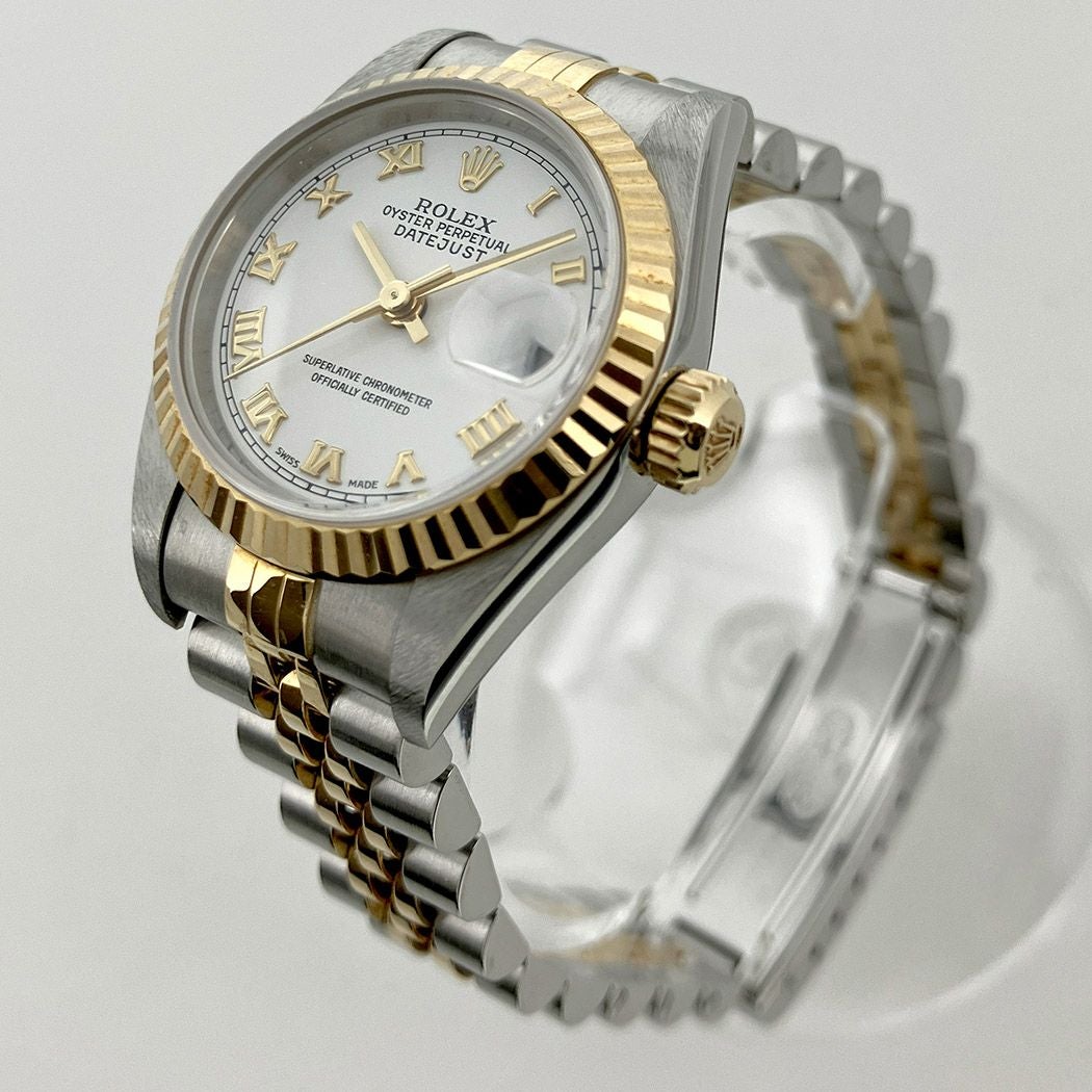 ROLEX デイトジャスト 69173 U番 26mm コンビ YG SS 白文字盤 ローマ