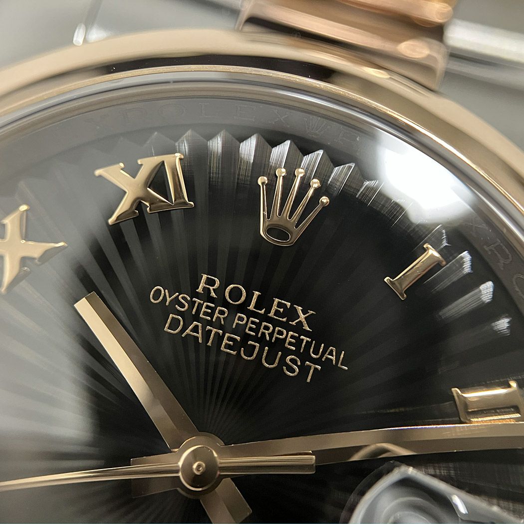 ROLEX デイトジャスト 116201 D番 ブラック サンビーム 36mm ローマ
