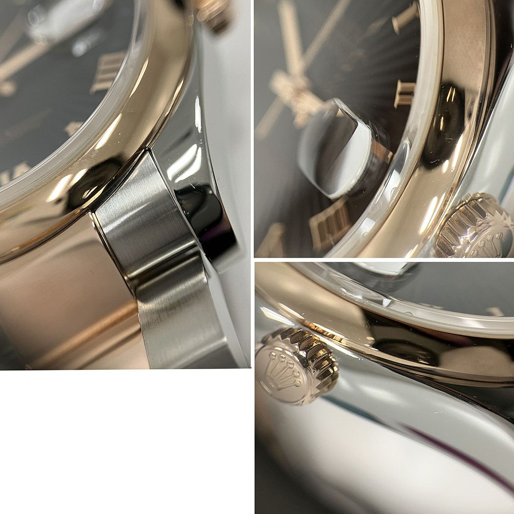 ROLEX デイトジャスト 116201 D番 ブラック サンビーム 36mm ローマ