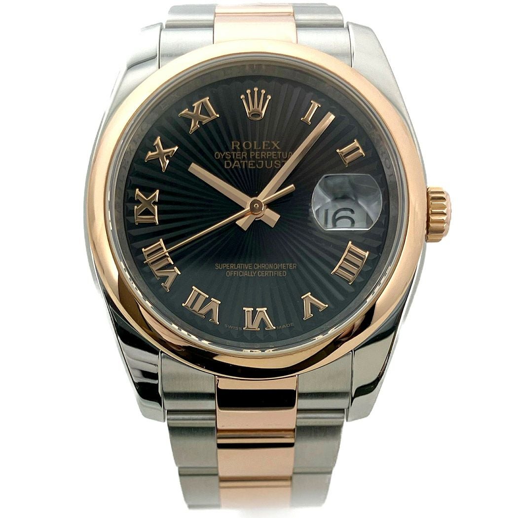 茶様　オーダーページ ROLEX デイトジャスト 116201 D番 ブラック サンビーム 36mm ローマ