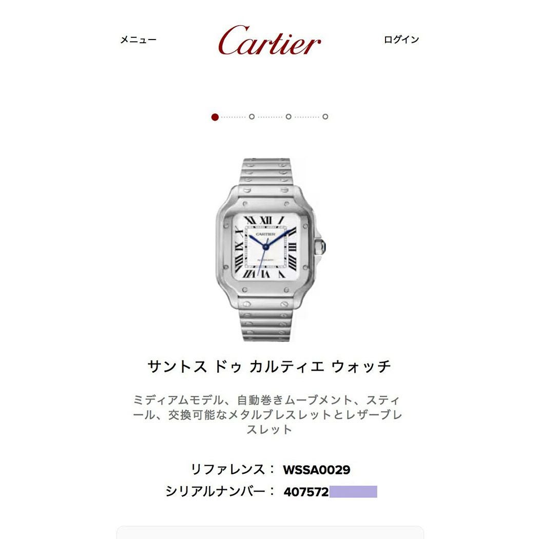 カルティエ サントスドゥカルティエMM WSSA0029 2025年 35.1mm 自動