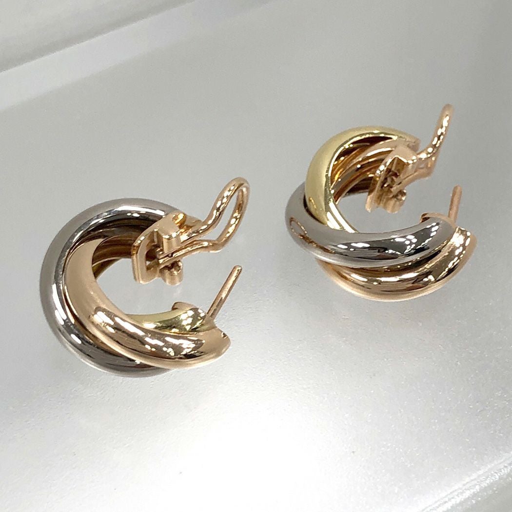 カルティエ トリニティ イヤリング クラシック ピアス 750 YG PG WG 3