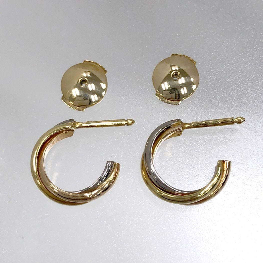 カルティエ トリニティ イヤリング ミニ ピアス スモール 750 YG PG WG