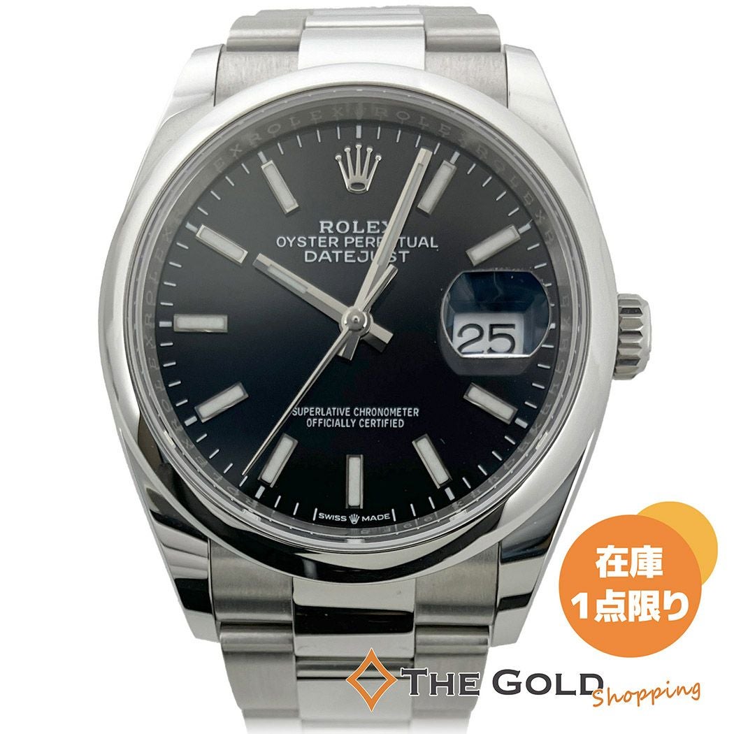 ROLEX デイトジャスト 126200 36mm 黒文字盤 ステンレス 自動巻き
