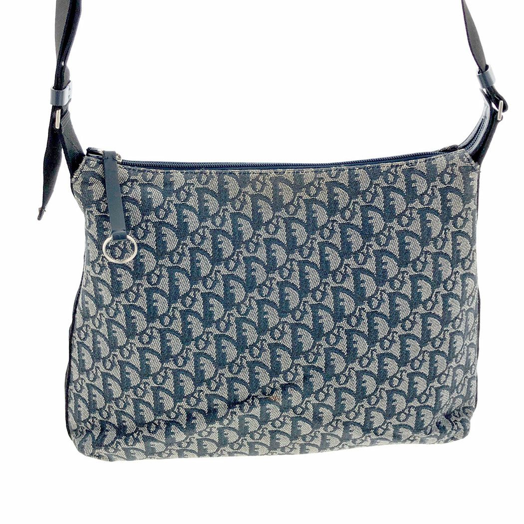 Christian Dior ショルダーバッグ トロッター キャンバス ネイビー