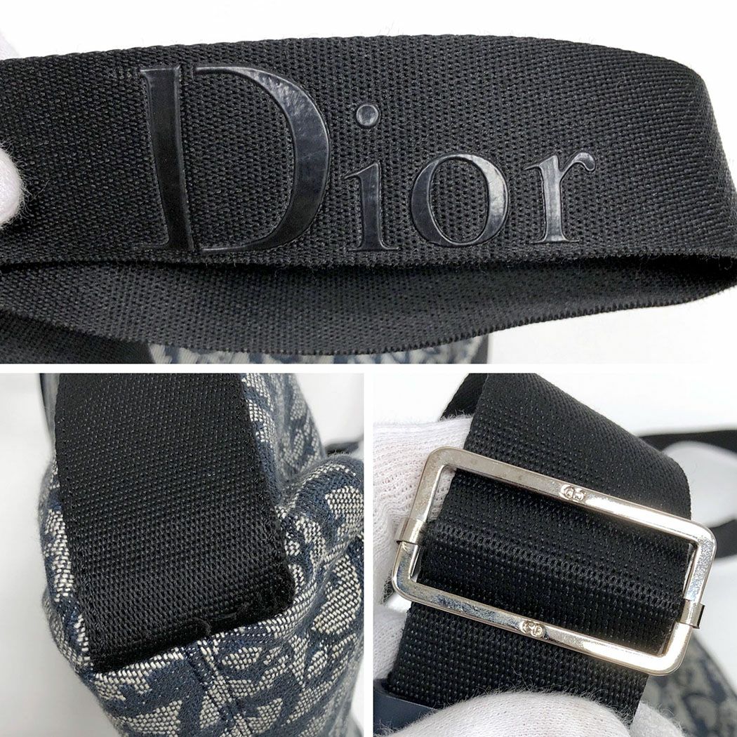 Christian Dior ショルダーバッグ トロッター キャンバス ネイビー