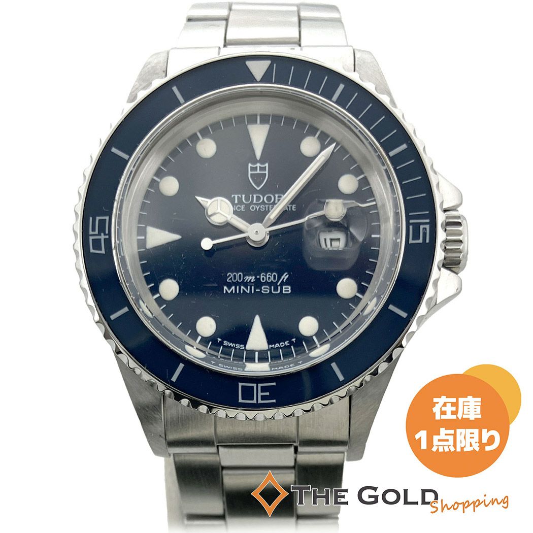 みぃ　おまとめ２点 TUDOR ミニサブ 73090 OH済 チュードル ブルー 青文字盤 巻きブレス