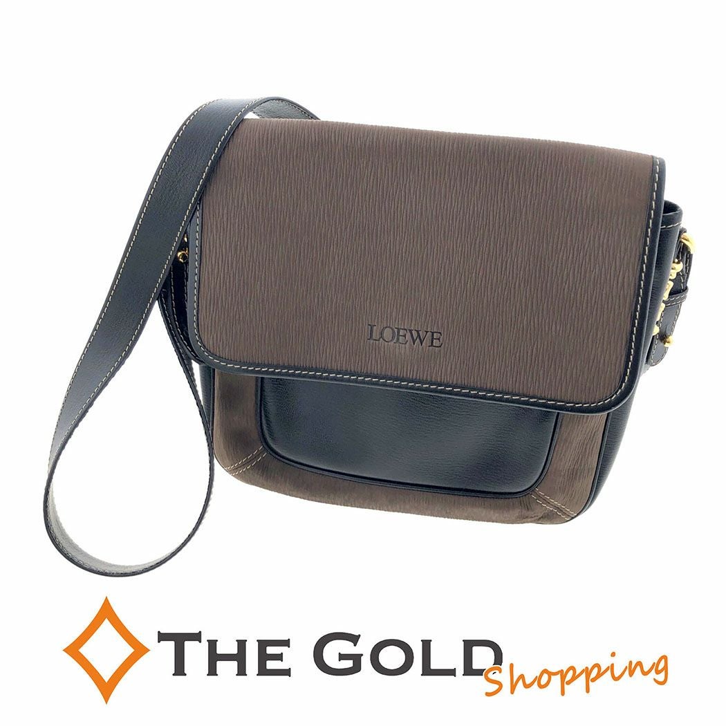 LOEWE ベラスケス ショルダーバッグ ブラウン ブラック レディース