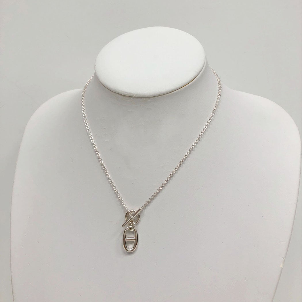 HERMES シェーヌダンクル アミュレット ネックレス Ag925 男女兼用