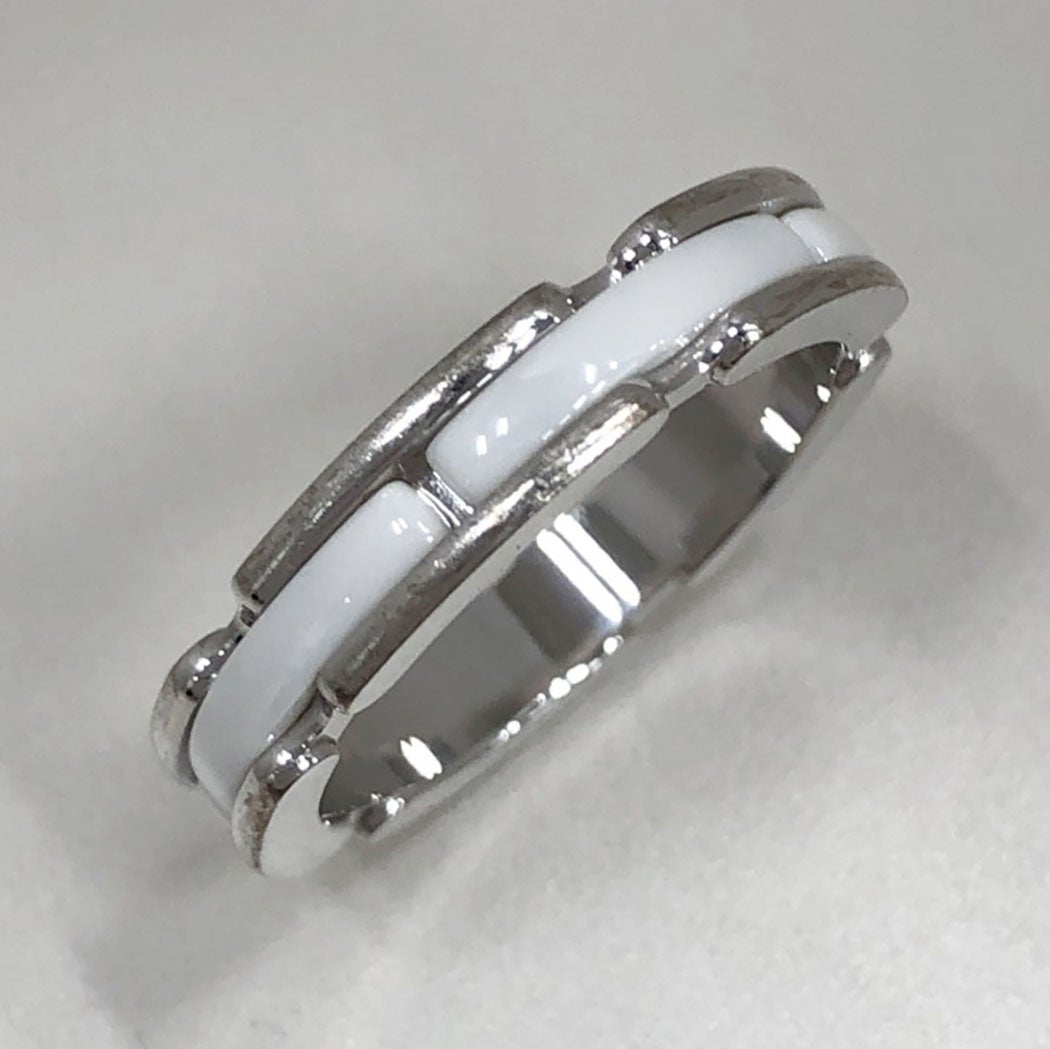 CHANEL ウルトラリング T53 13号 750 WG ホワイトセラミック ホワイト