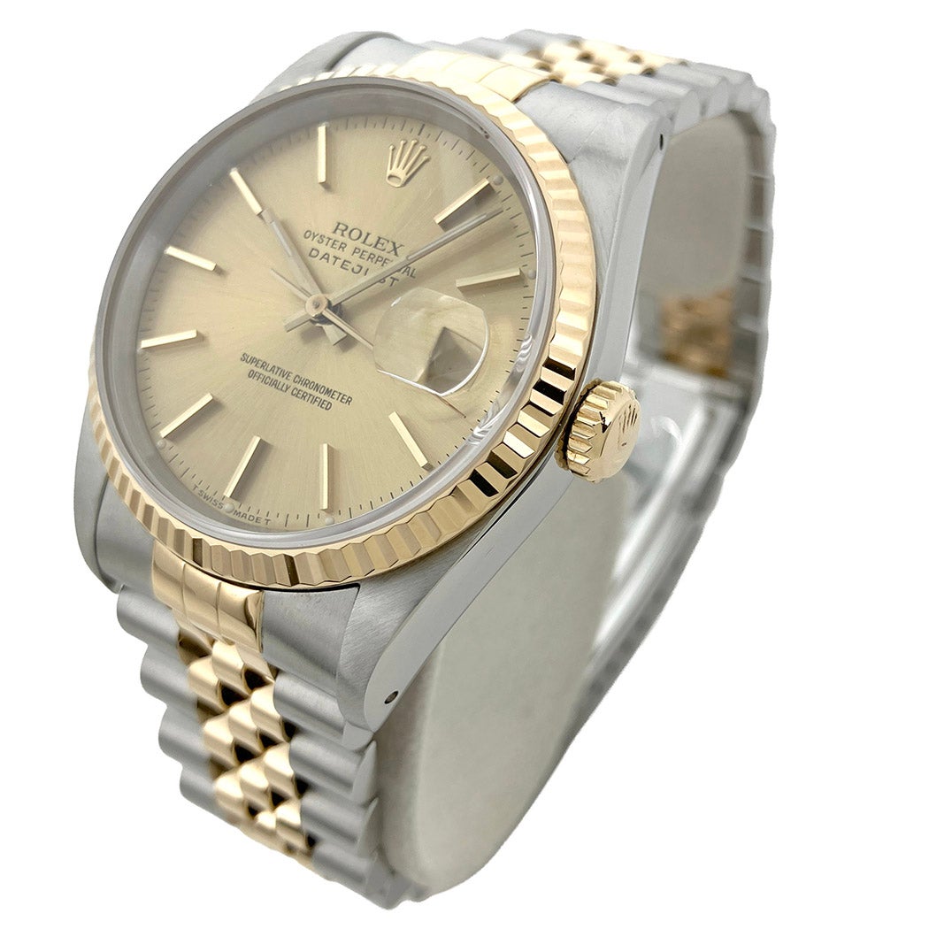 ロレックス デイトジャスト 16233 E番 コンビ YG SS 36mm ゴールド文字