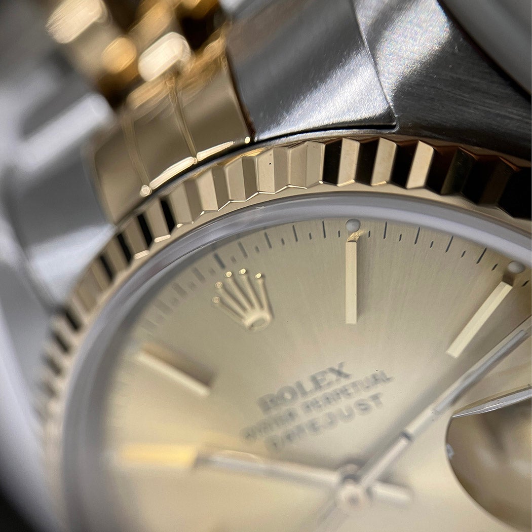 ロレックス デイトジャスト 16233 E番 コンビ YG SS 36mm ゴールド文字