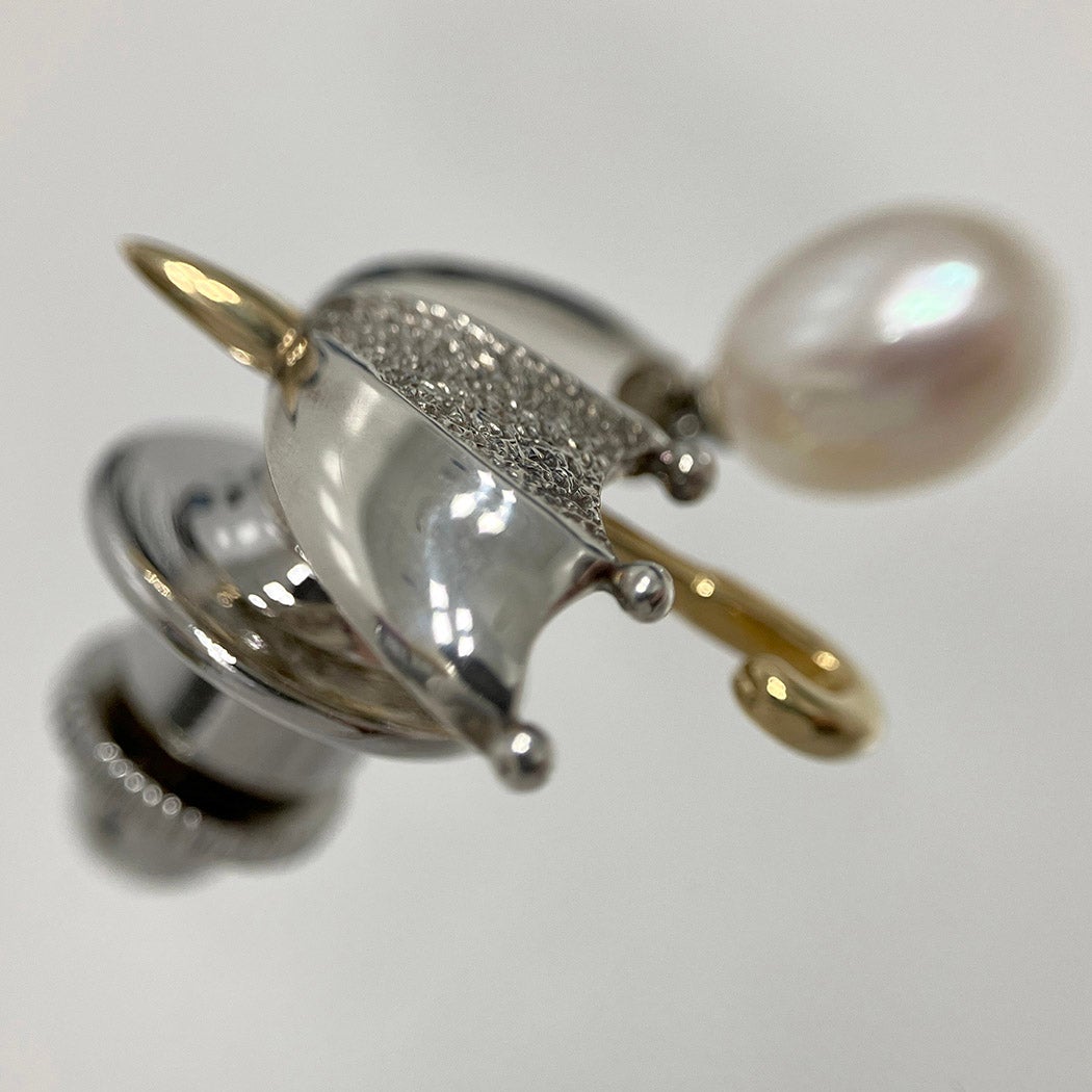 MIKIMOTO 傘モチーフ パール ピンブローチ シルバー ゴールド K18 真珠