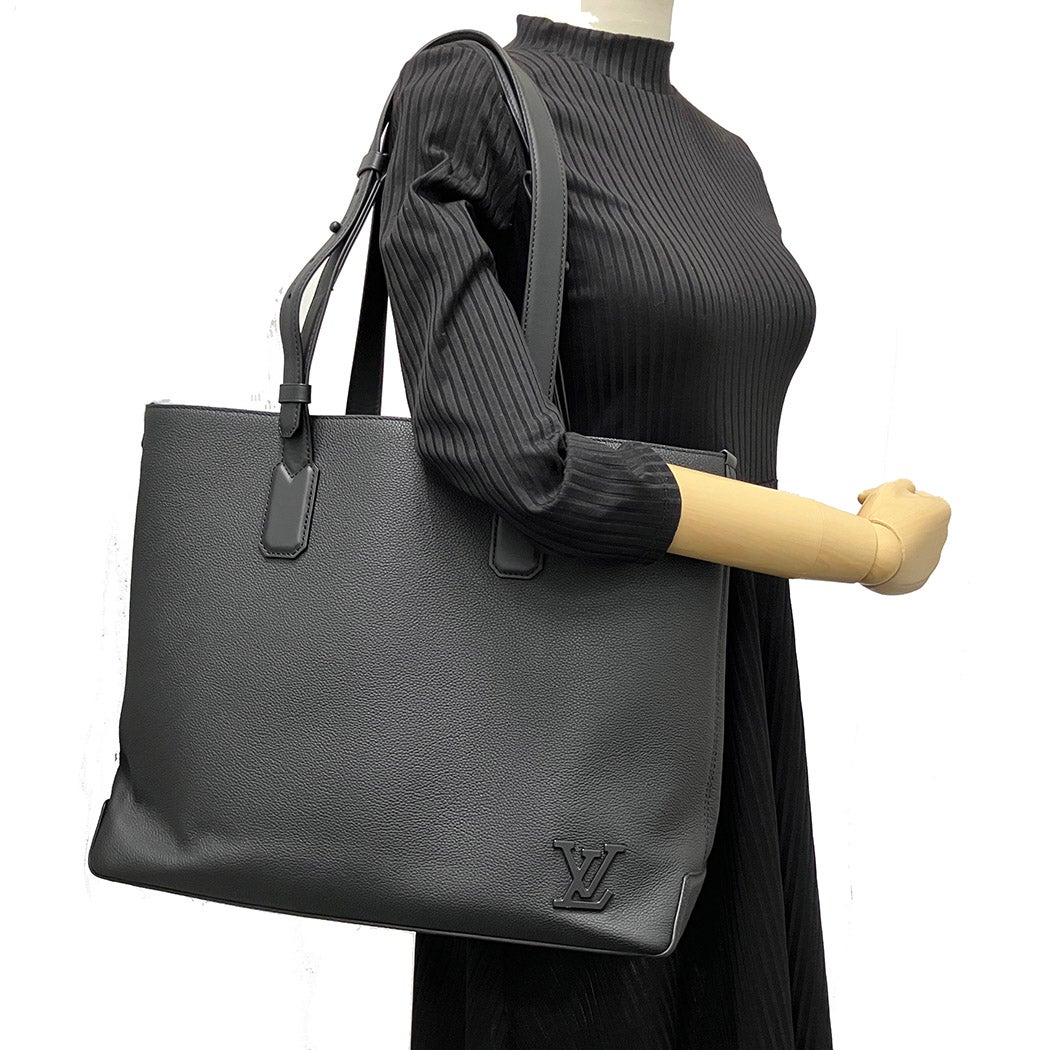 LOUIS VUITTON ファストライントート M22481 レザー ブラック LVロゴ