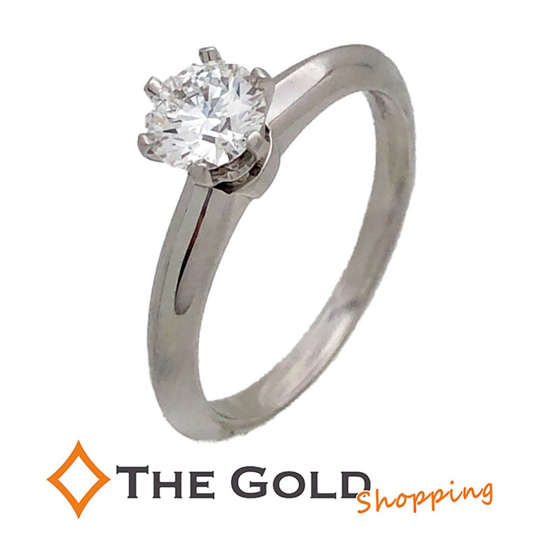 Tiffany&Co. ソリティアリング 8号 PT950 1PD ダイヤモンド 0.43ct
