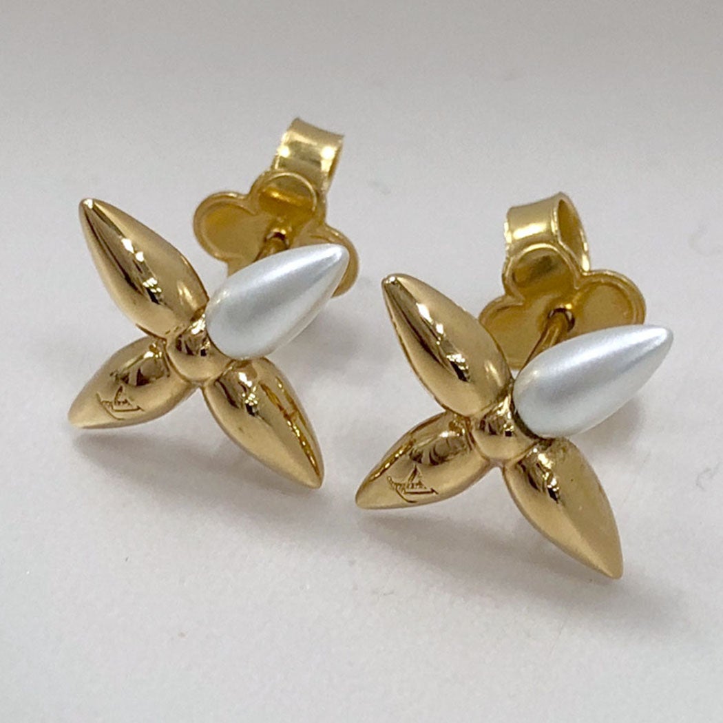 LOUIS VUITTON ピアス スタッズルイゼット M00950 メッキ ゴールド