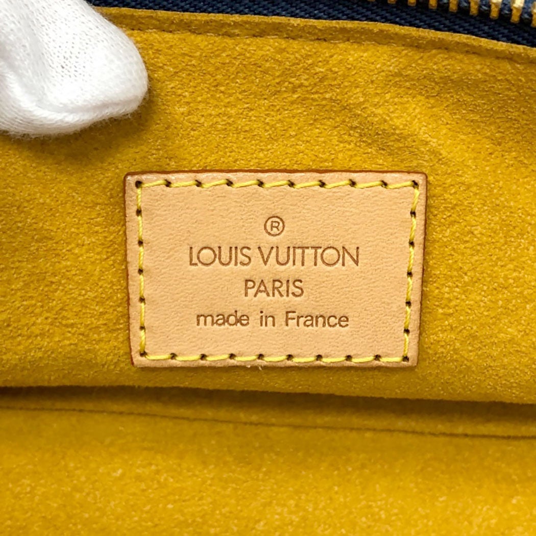 LOUIS VUITTON バギーPM M95049 モノグラム デニム ブルー ゴールド
