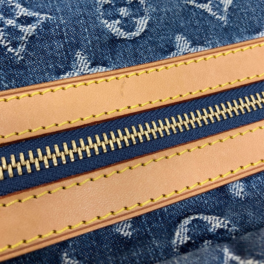 LOUIS VUITTON バギーPM M95049 モノグラム デニム ブルー ゴールド