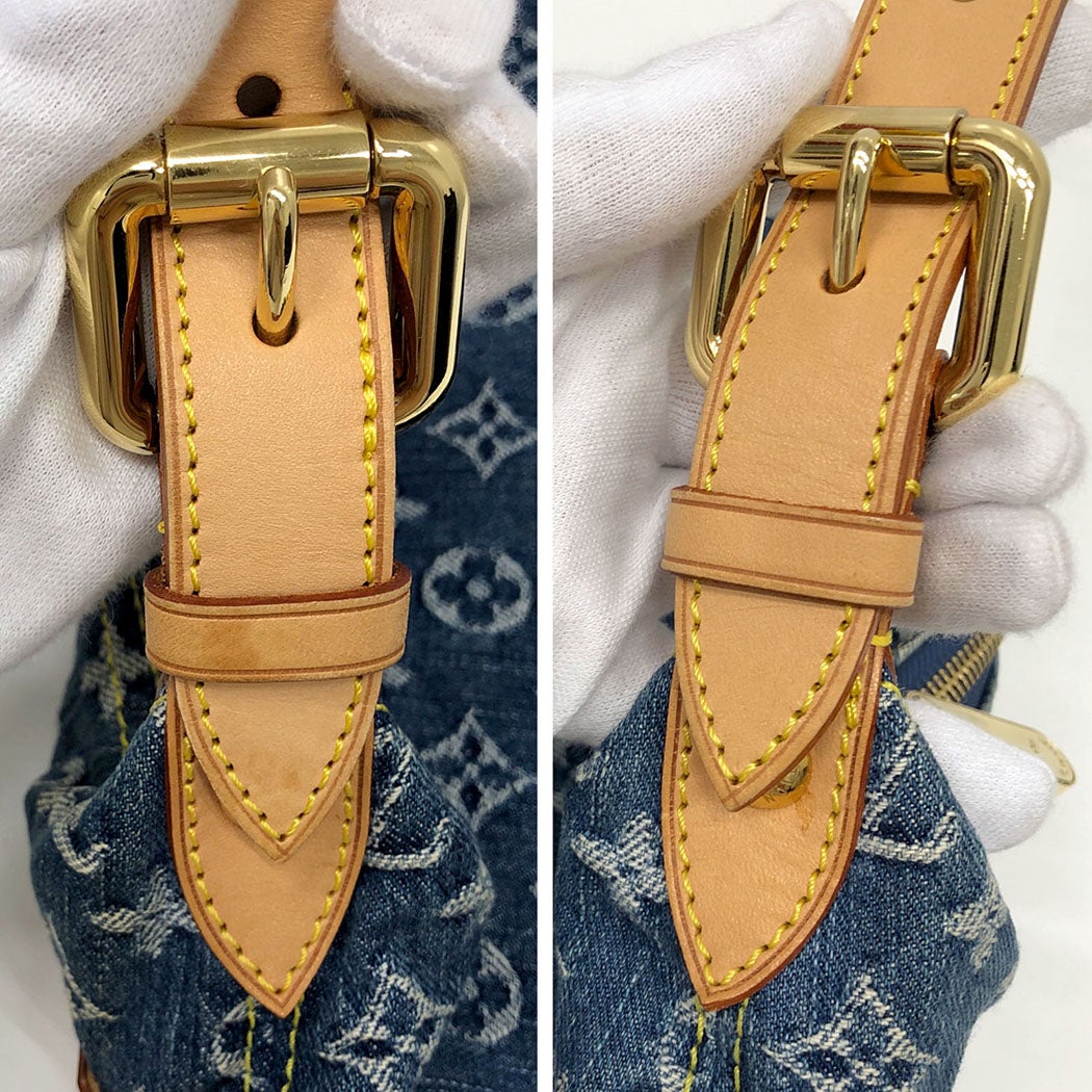 LOUIS VUITTON バギーPM M95049 モノグラム デニム ブルー ゴールド