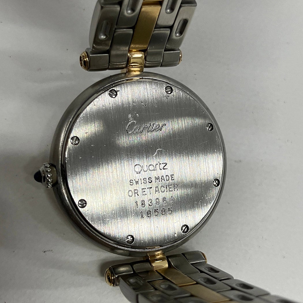 美品 Cartier(カルティエ) パンテールヴァンドーム 1ロウ 84084241 YG/SS QZ イエローゴールド 18金 コンビカラー シンプル レディース 美品 Cartier(カルティエ) パンテールヴァンドーム 1ロウ 84084241 YG