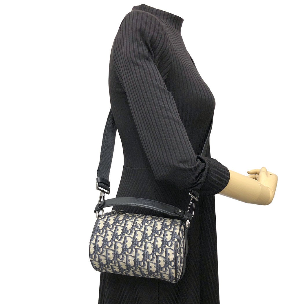 クリスチャンディオール ミニローラーメッセンジャーバッグ ショルダーバッグ キャンバス ブラック ユニセックス Christian Dior  中古 クリスチャンディオール ミニローラーメッセンジャーバッグ ショルダー