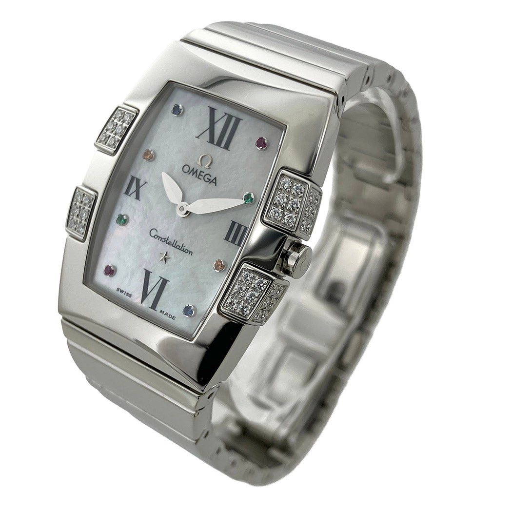 オメガ OMEGA 1585.79 コンステレーション クアドレラ ダイヤベゼル シェル文字盤 クォーツ レディース _918418 OMEGA（オメガ） OMEGA 1585.79 コンステレーション クアドレラ ダイヤ