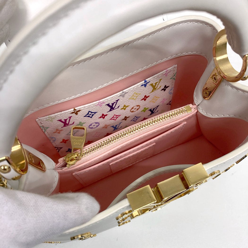 ルイヴィトン LV×TM カプシーヌMINI M14165 トリヨンレザー ホワイト