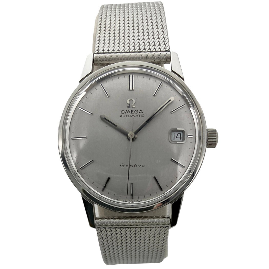 OMEGA ジュネーブ 166.037 ヴィンテージ シルバー文字盤 34mm 自動巻き