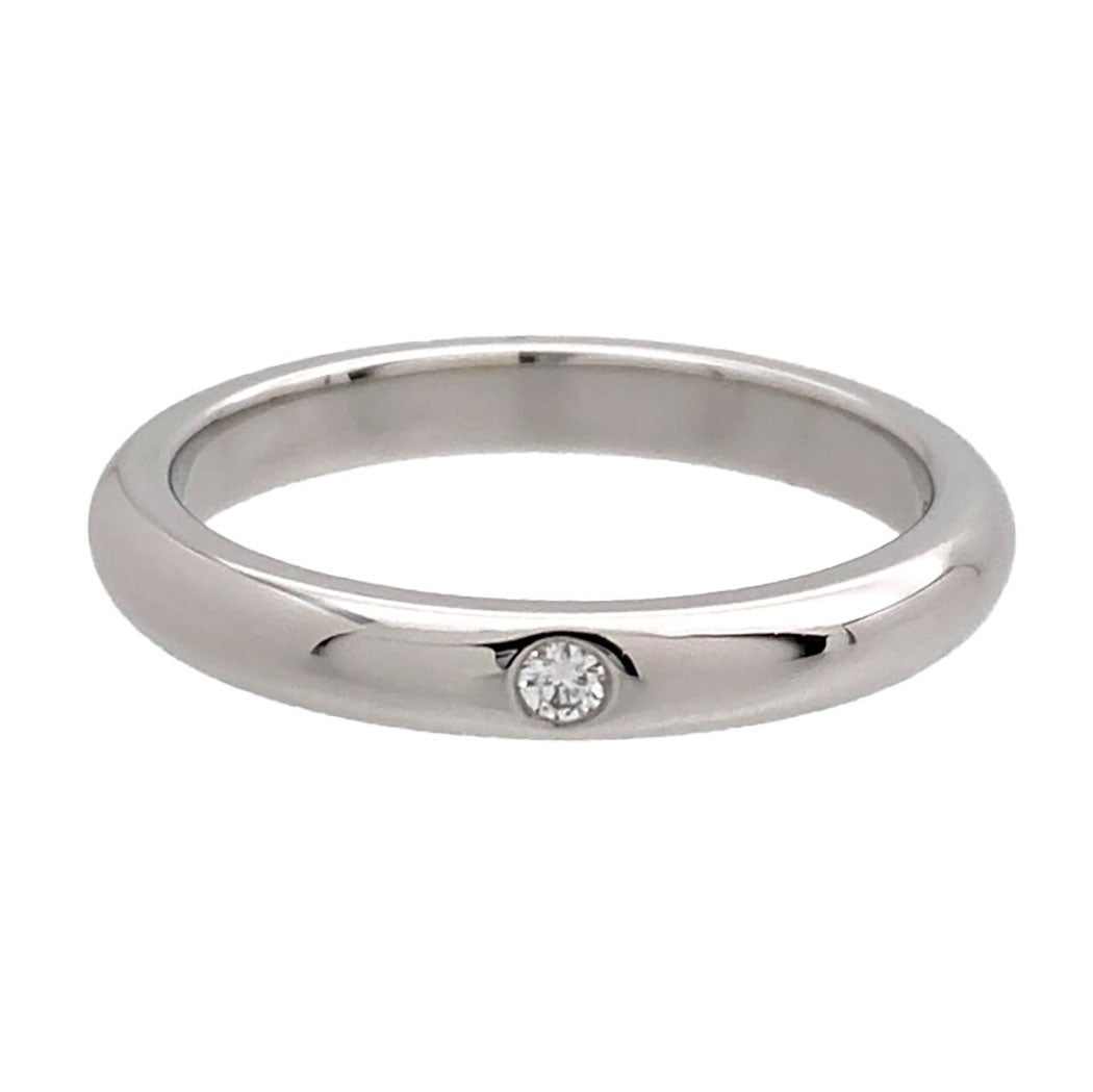 Tiffany＆co.スタッキングバンドリング　ダイヤモンドシルバー　10号 TIFFANY&Co.（ティファニー） リング スタッキング バンド エルサ