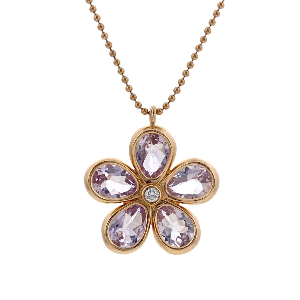 Tiffany&Co. ガーデンフラワーネックレス 750 PG アメジスト