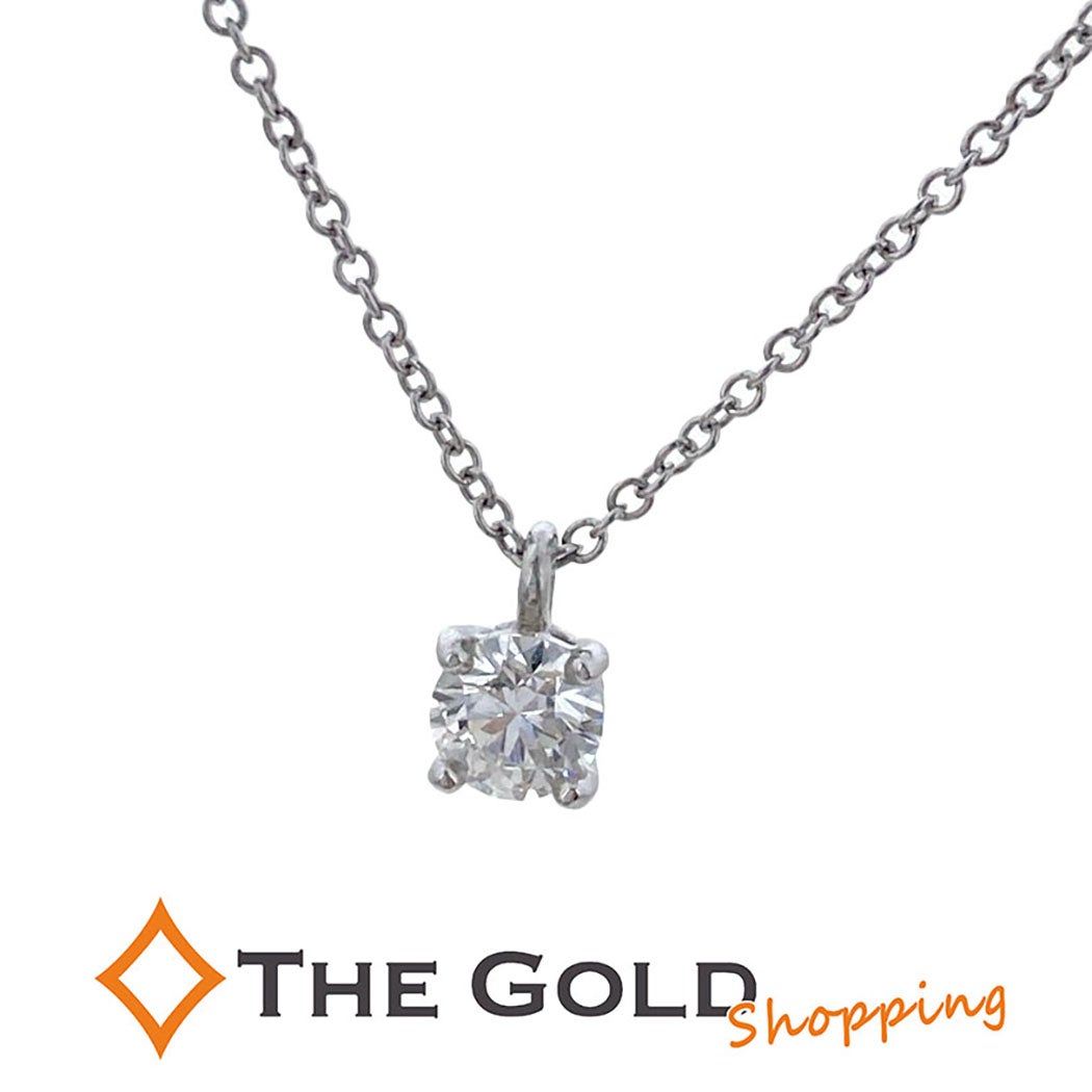 Tiffany&Co. ソリティア ダイヤモンドペンダント Pt950 1PD プラチナ