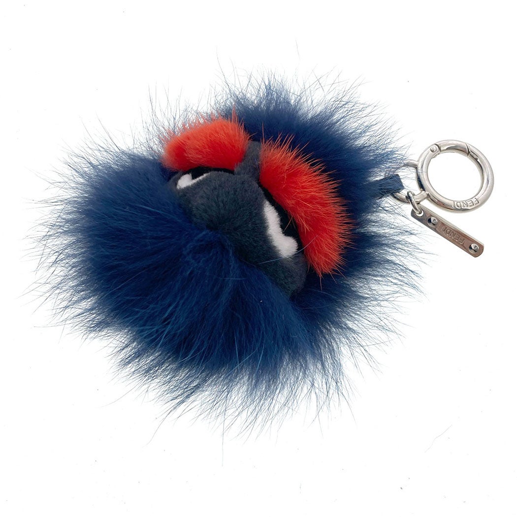 【新品未使用】FENDI バッグ型キーホルダー ネイビー FENDI バッグ バグズ チャーム ネイビー ブラック レッド キーホルダー