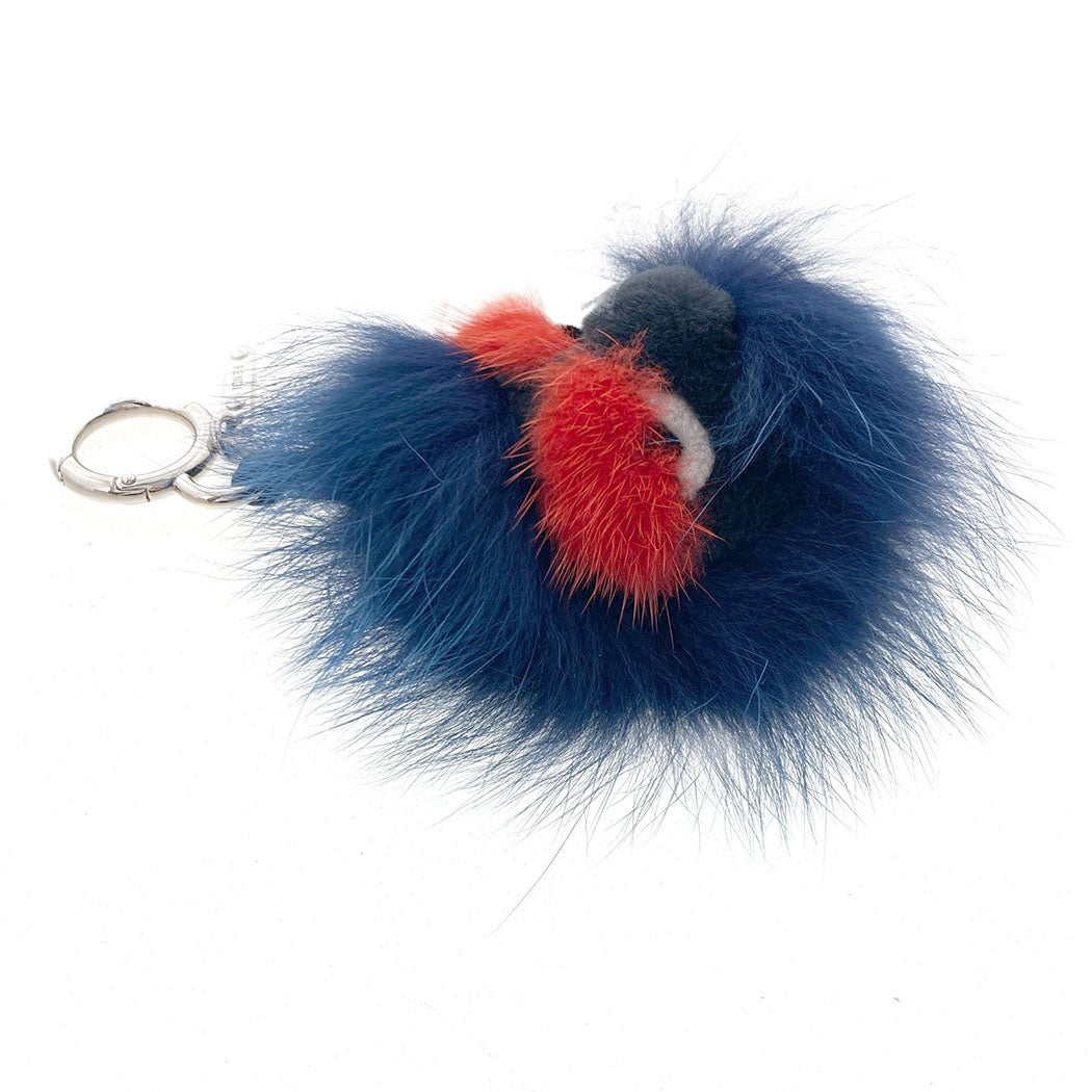 【新品未使用】FENDI バッグ型キーホルダー ネイビー 中古・古着通販】FENDI (フェンディ) バッグチャームキーホルダー