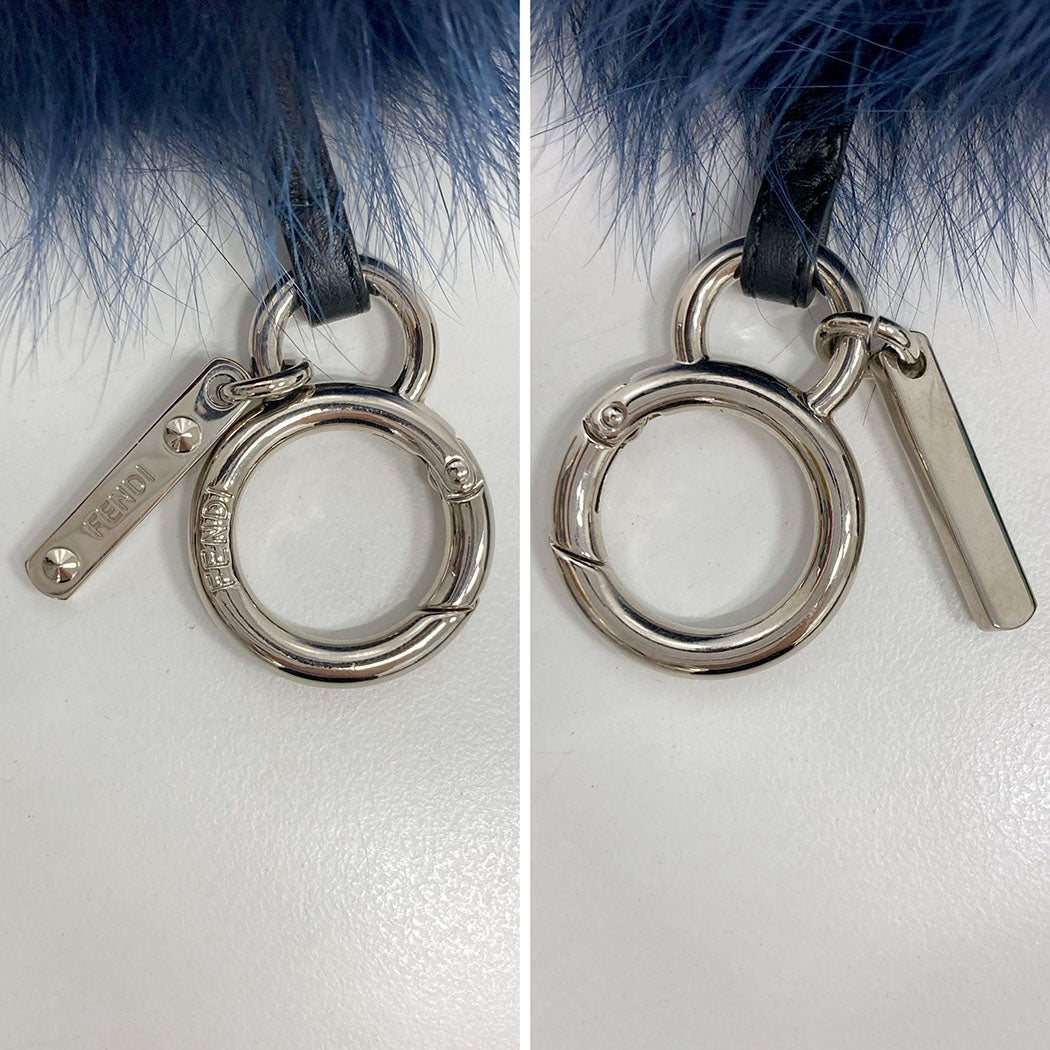 FENDI バッグ バグズ チャーム ネイビー ブラック レッド キーホルダー FENDI バッグ バグズ チャーム ネイビー ブラック レッド キーホルダー