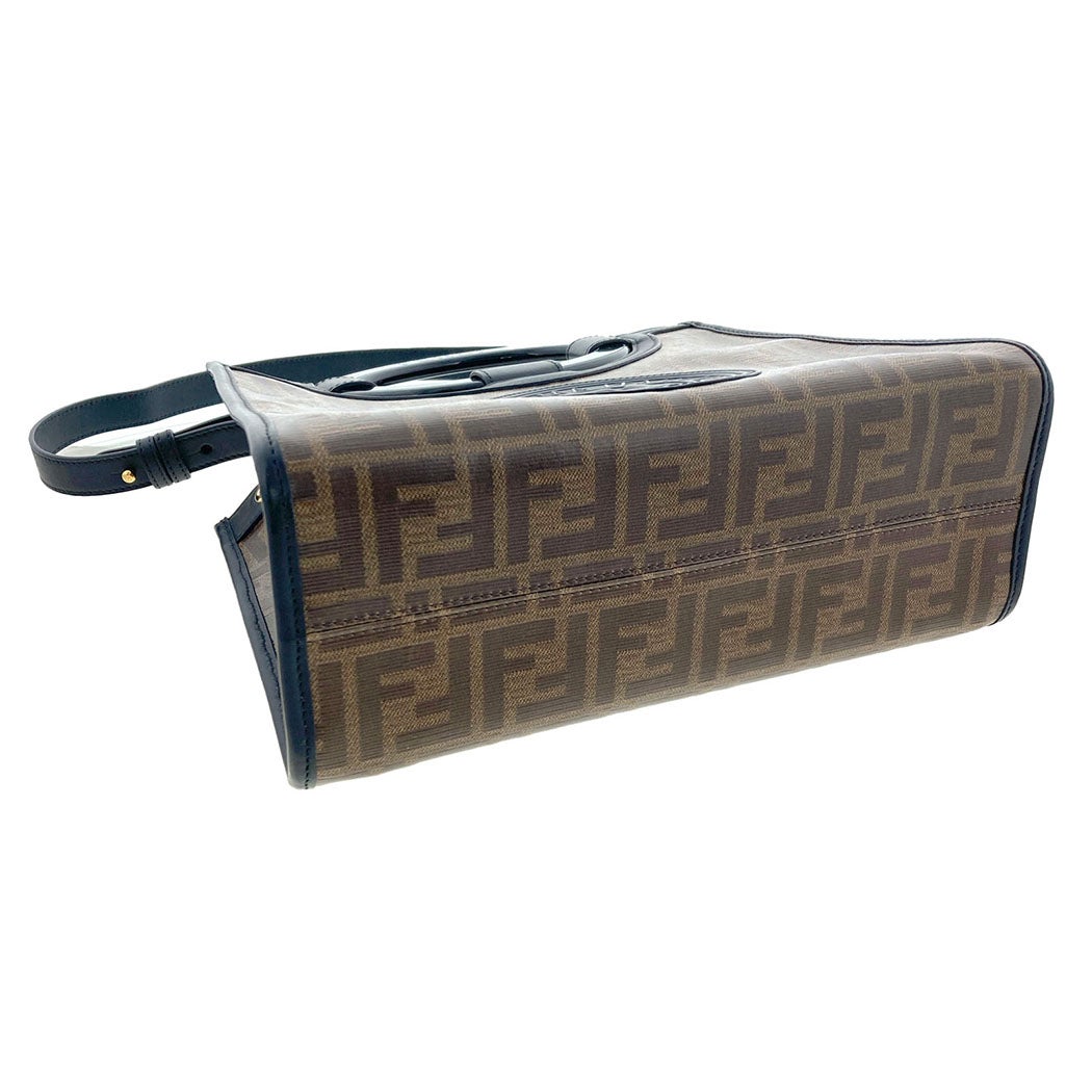 FENDI ラナウェイ ショッパー スモール 8BH353 ブラウン ブラック 2WAY