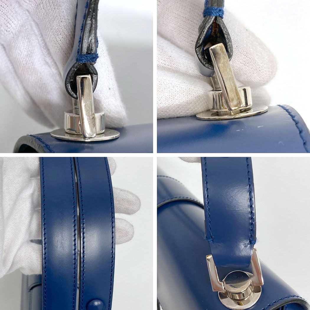 FERRAGAMO ワンショルダーバッグ 1780 ガンチーニ レザー ブルー