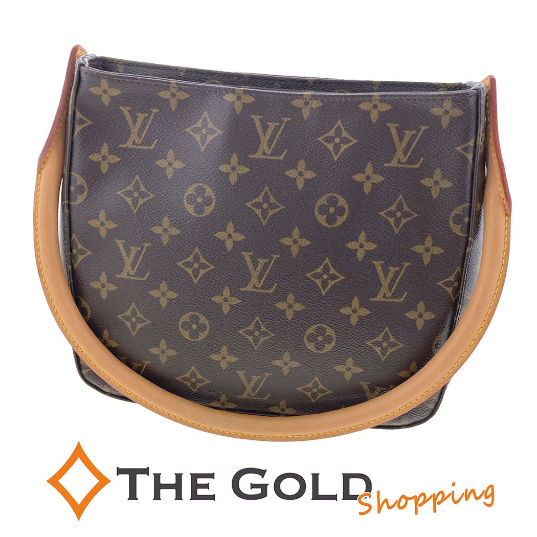 ルイヴィトン ルーピングMM モノグラム ショルダーバッグ モノグラムキャンバス M51146 ブラウン レディース LOUIS VUITTON  中古 ルイヴィトンルーピングMM 14145 ブラウン レディース モノグラム