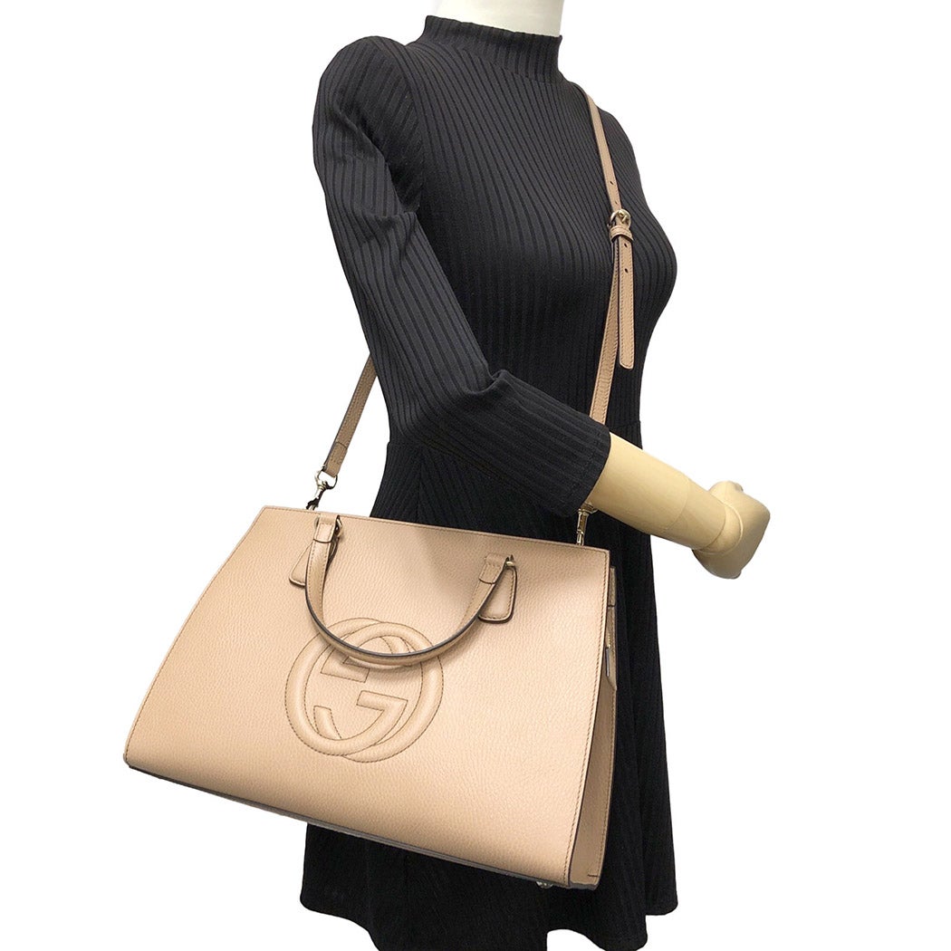 グッチ GUCCI インターロッキングG レザー ショルダーバッグ【中古】 中古・古着通販】GUCCI (グッチ) インターロッキングGチェーン