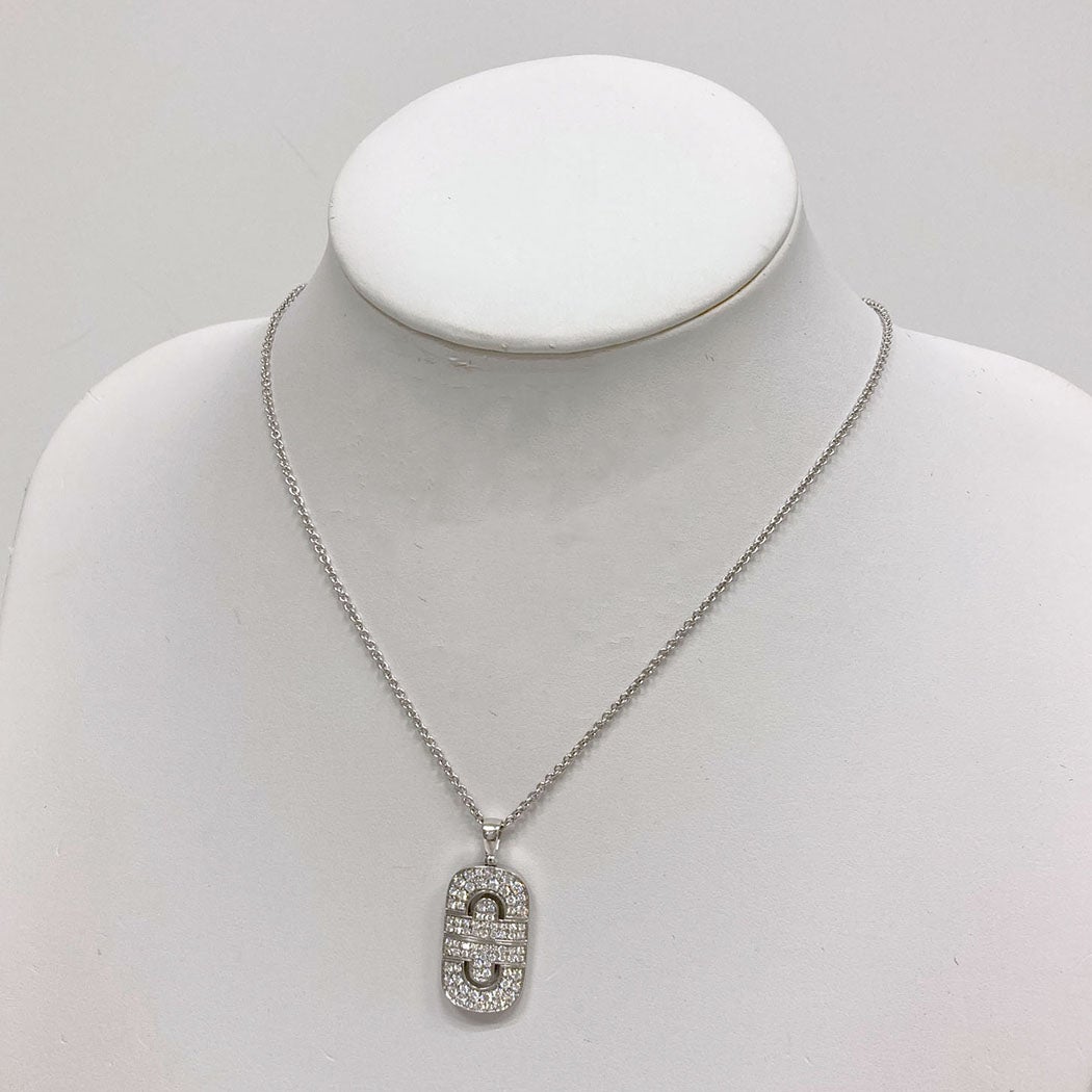 BVLGARI パレンテシ ダイヤモンドネックレス 750 WG ホワイトゴールド
