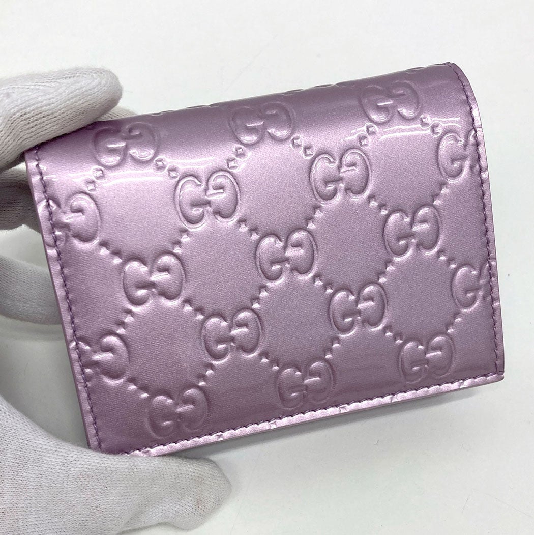 GUCCI スモールウォレット 847207 GGエンブレム パテントレザー