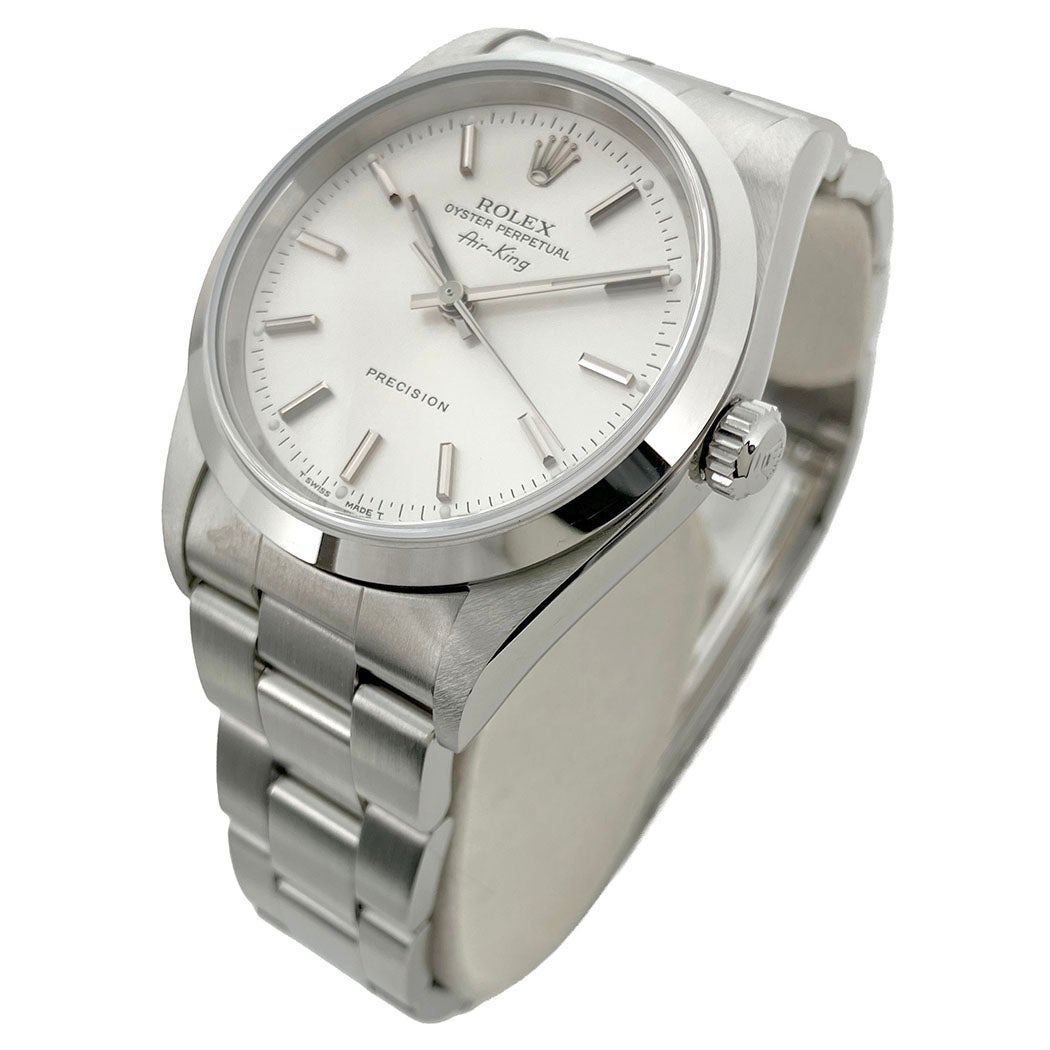 ROLEX エアキング 14000 OH済 シルバー文字盤 34mm 自動巻き 腕時計
