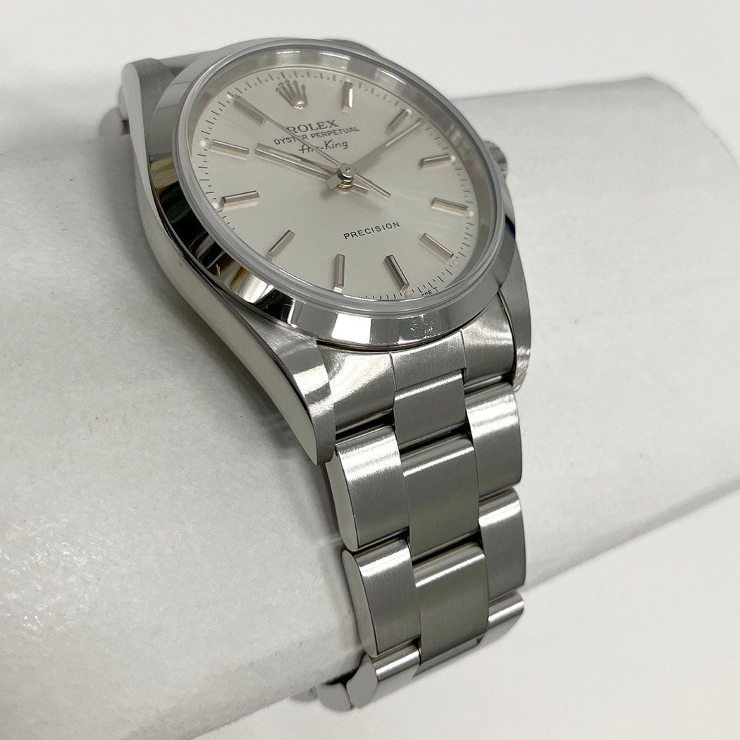 ROLEX エアキング 14000 OH済 シルバー文字盤 34mm 自動巻き 腕時計
