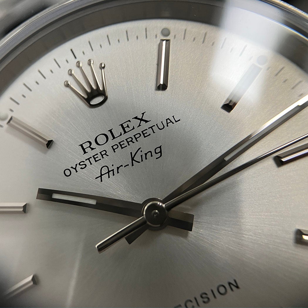 ROLEX エアキング 14000 OH済 シルバー文字盤 34mm 自動巻き 腕時計
